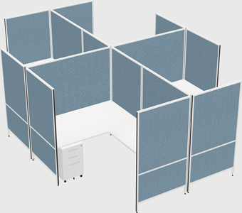 Système de panneaux modulaires modernes en forme de l quadruple