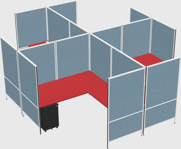 Modern modular quad l-shaped panel system