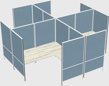 Modern modular quad l-shaped panel system