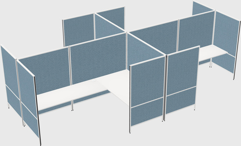 Modern modular quad l-shaped panel system