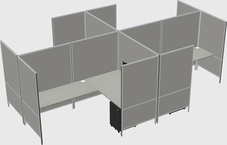 Système de panneaux modulaires modernes en forme de l quadruple