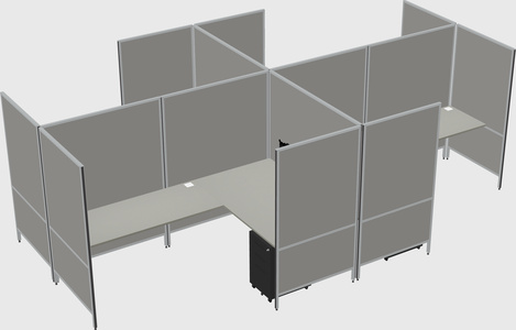 Système de panneaux modulaires modernes en forme de l quadruple