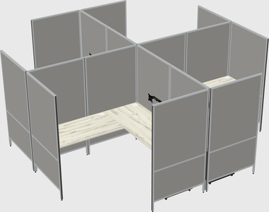 Modern modular quad l-shaped panel system