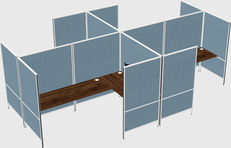 Modern modular quad l-shaped panel system