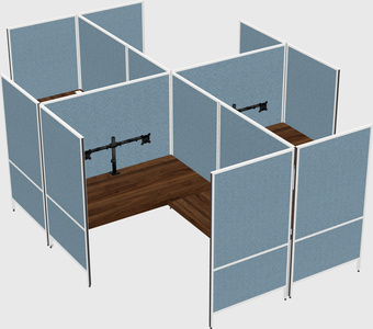 Système de panneaux modulaires modernes en forme de l quadruple