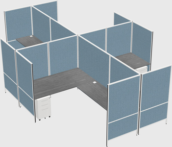 Modern modular quad l-shaped panel system