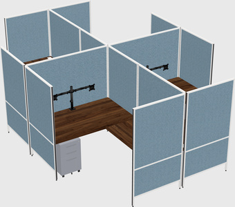 Système de panneaux modulaires modernes en forme de l quadruple