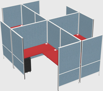 Modern modular quad l-shaped panel system