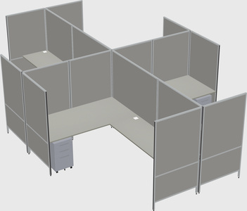 现代模块化四边形l型面板系统