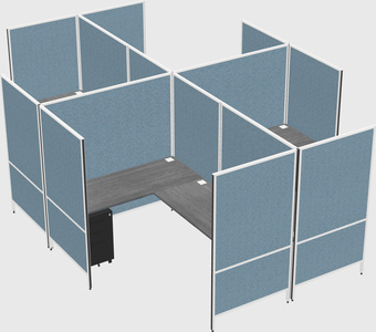 Modern modular quad l-shaped panel system