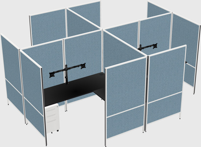 Modern modular quad l-shaped panel system
