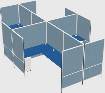 Système de panneaux modulaires modernes en forme de l quadruple
