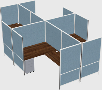 Modern modular quad l-shaped panel system