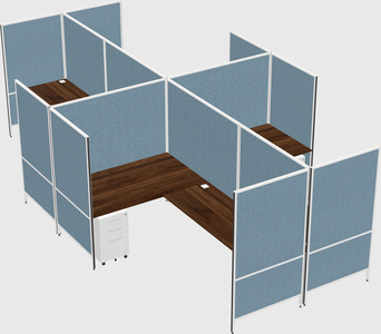 Système de panneaux modulaires modernes en forme de l quadruple