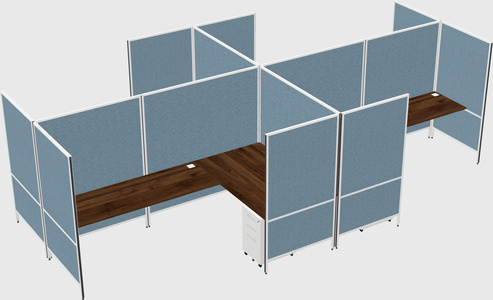 Système de panneaux modulaires modernes en forme de l quadruple
