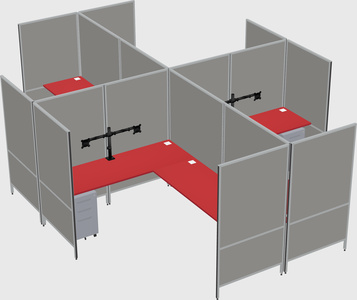 Modern modular quad l-shaped panel system