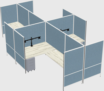 Modern modular quad l-shaped panel system