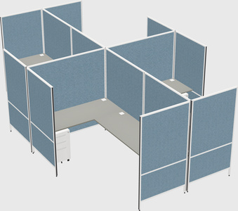 Modern modular quad l-shaped panel system