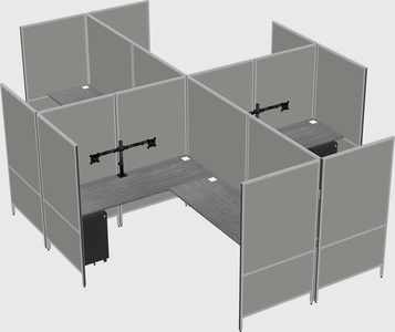 现代模块化四边形l型面板系统