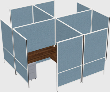 Modern modular quad l-shaped panel system