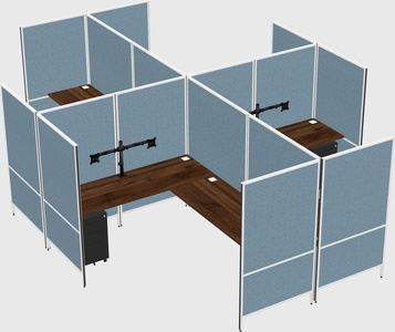 Modern modular quad l-shaped panel system