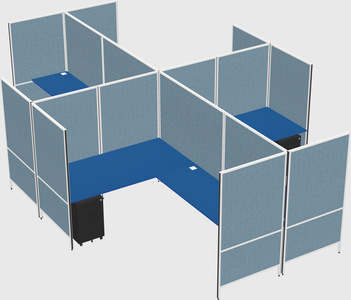 Modern modular quad l-shaped panel system