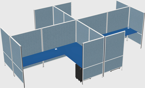 Modern modular quad l-shaped panel system