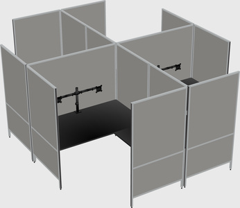 Système de panneaux modulaires modernes en forme de l quadruple