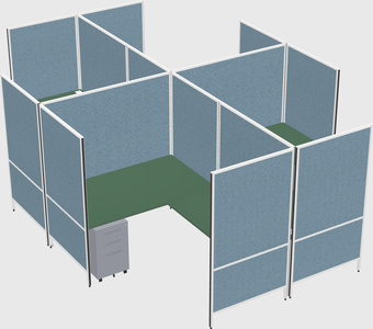 Modern modular quad l-shaped panel system