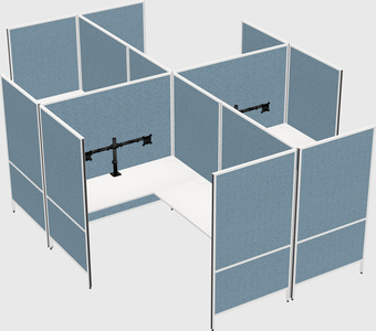 Modern modular quad l-shaped panel system