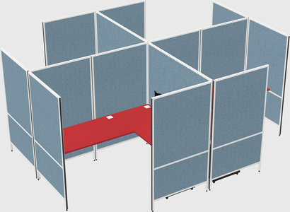 现代模块化四边形l型面板系统