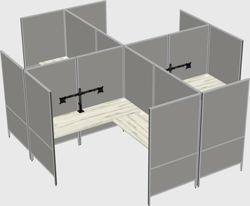 现代模块化四边形l型面板系统
