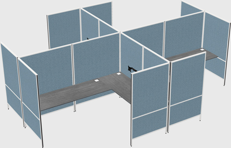 Modern modular quad l-shaped panel system