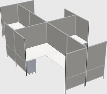 Modern modular quad l-shaped panel system