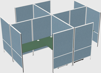 Modern modular quad l-shaped panel system