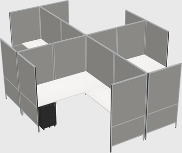 现代模块化四边形l型面板系统