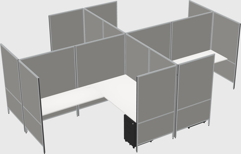 现代模块化四边形l型面板系统