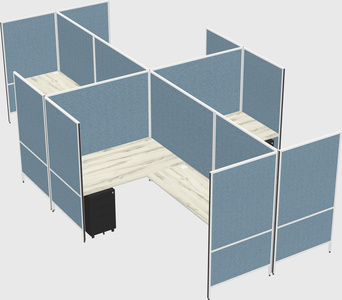 Modern modular quad l-shaped panel system
