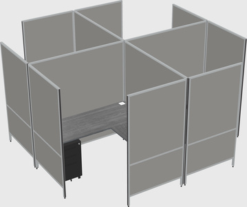 Modern modular quad l-shaped panel system