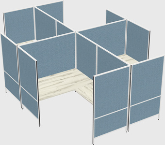 现代模块化四边形l型面板系统