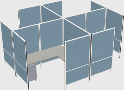 现代模块化四边形l型面板系统