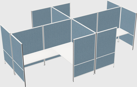 Modern modular quad l-shaped panel system