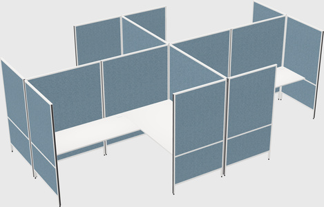 Modern modular quad l-shaped panel system
