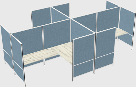 Modern modular quad l-shaped panel system