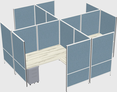 Modern modular quad l-shaped panel system