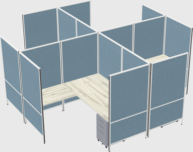 Modern modular quad l-shaped panel system