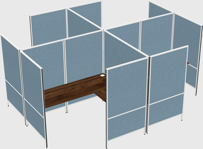 现代模块化四边形l型面板系统