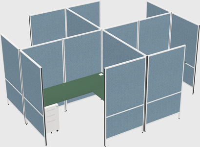 现代模块化四边形l型面板系统