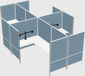 现代模块化四边形l型面板系统