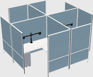 Modern modular quad l-shaped panel system